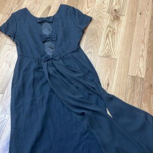 Vintage  black gown  with bows! Check measurements